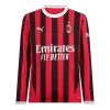 AC Milan Long Sleeve Home Soccer Jersey - gojersey
