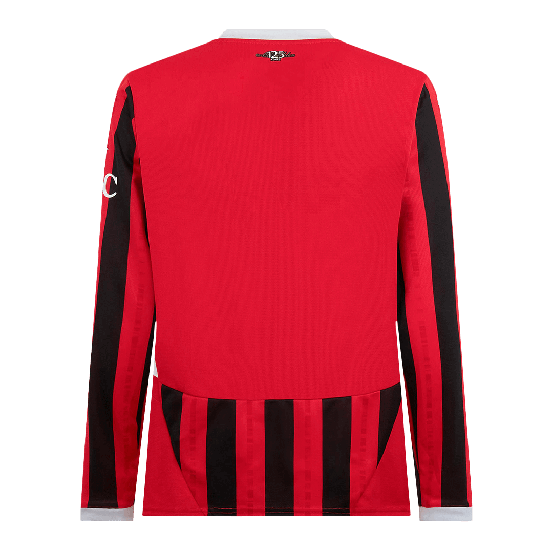 AC Milan Long Sleeve Home Soccer Jersey - gojersey