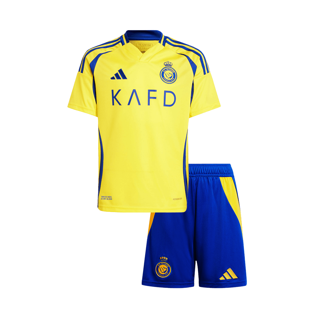Al Nassr Home Soccer Jersey Kit Kids(Jersey+Shorts) - gojersey