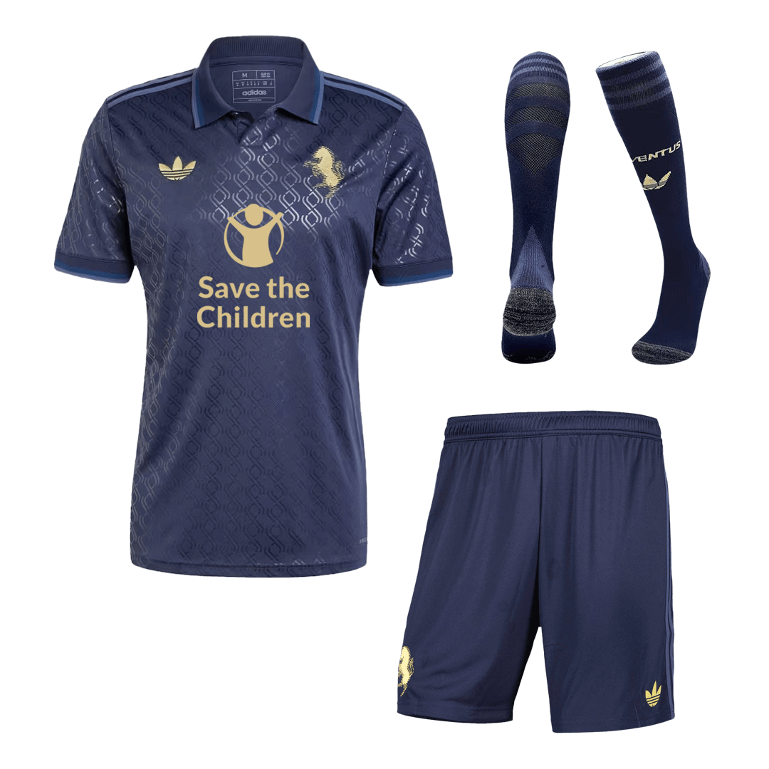 Juventus Third Away Soccer Jersey Kit (Jersey+Shorts+Socks) - Save The Children Sponsor - gojersey
