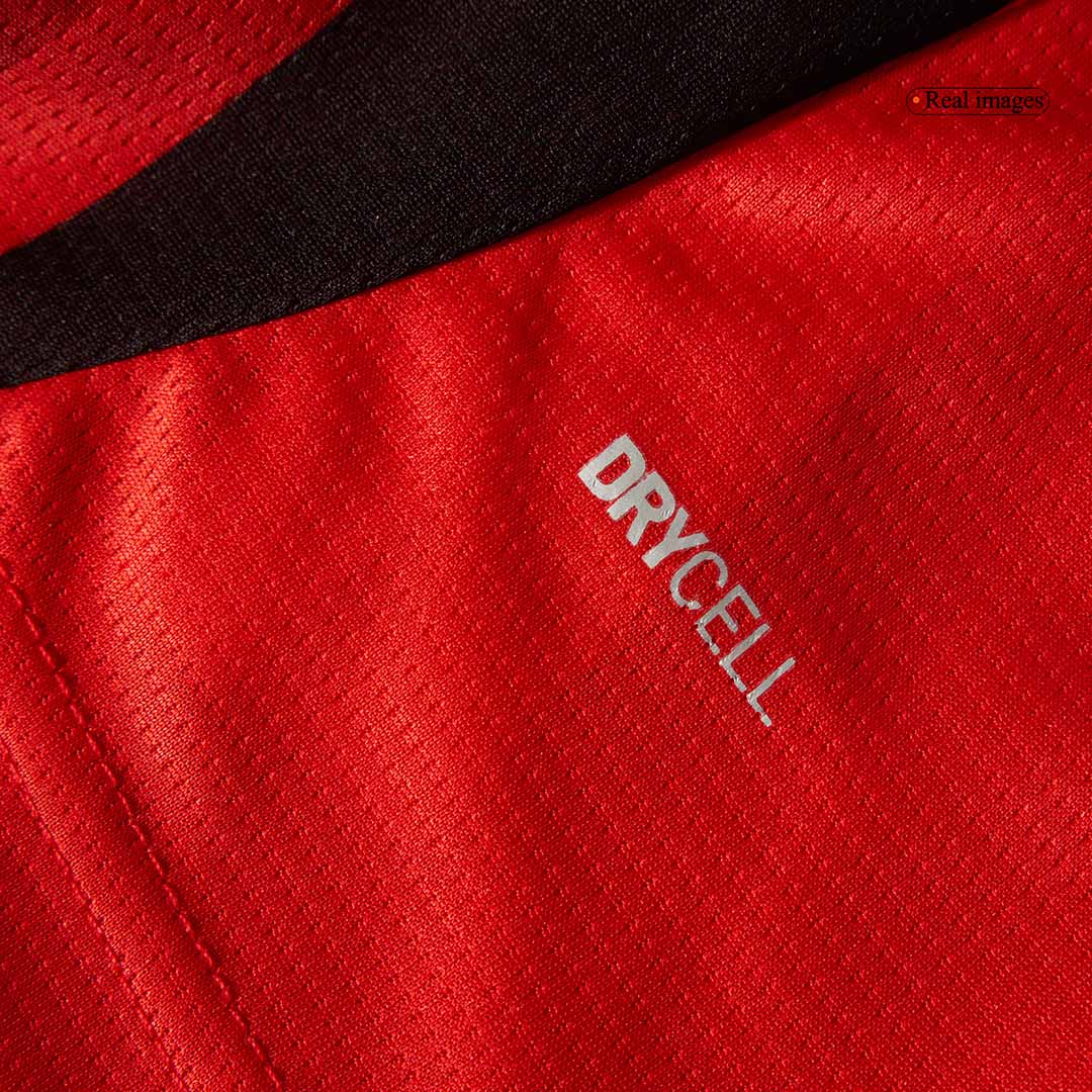 AC Milan Long Sleeve Home Soccer Jersey - gojersey