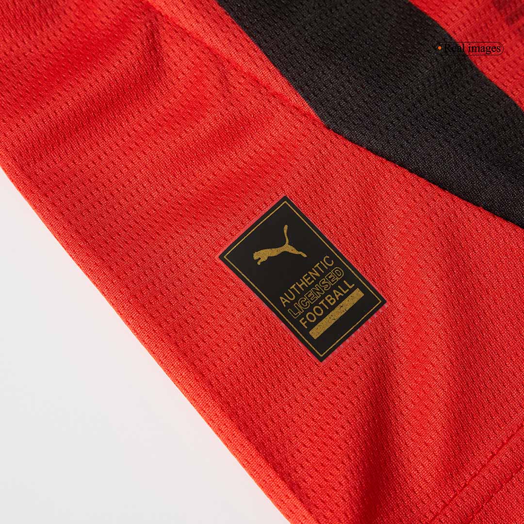 AC Milan Long Sleeve Home Soccer Jersey - gojersey