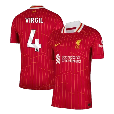 Liverpool VIRGIL #4 Home Soccer Jersey Authentic 2024/25 - gojersey