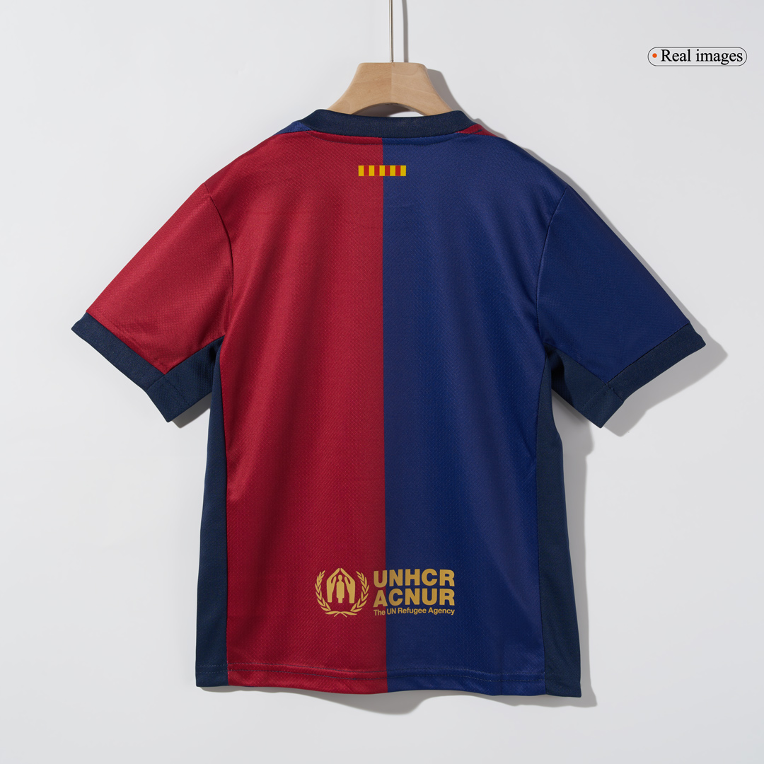 Barcelona Home Soccer Jersey Kit Kids(Jersey+Shorts) - COLDPLAY - gojersey
