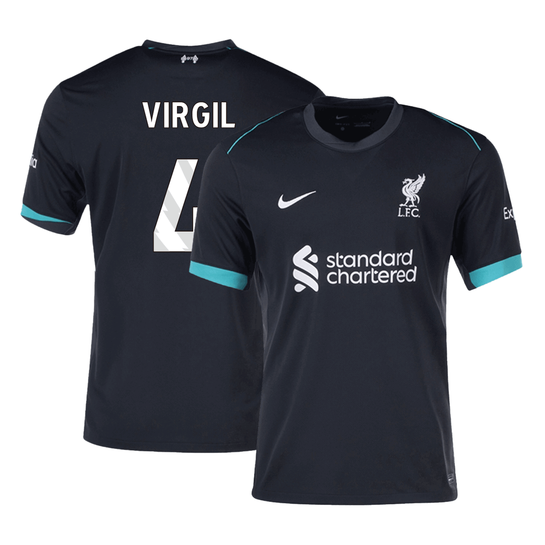 Liverpool VIRGIL #4 Away Soccer Jersey - gojersey