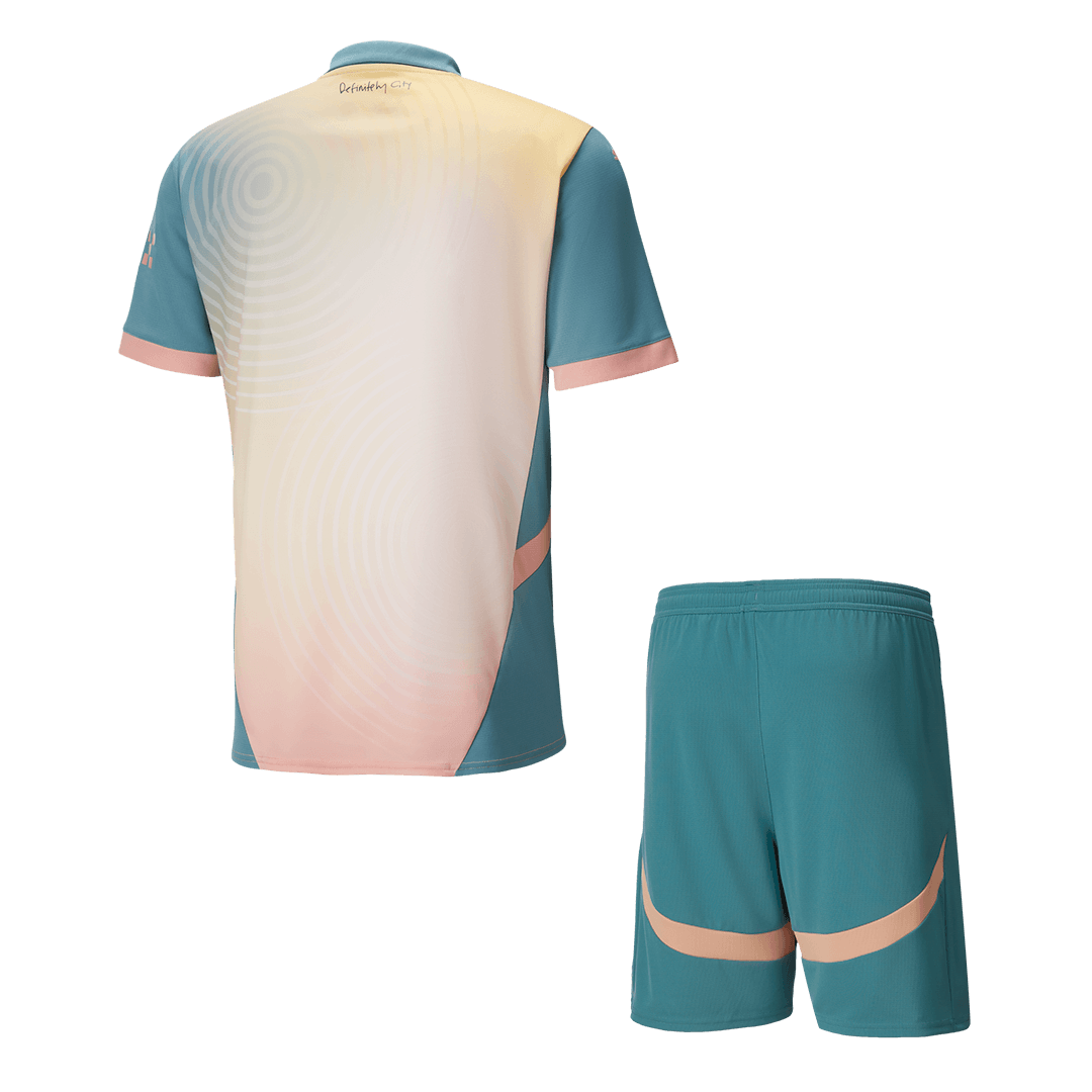 Manchester City Fourth Away Soccer Jersey Kit (Jersey+Shorts) - Definitely City - gojersey