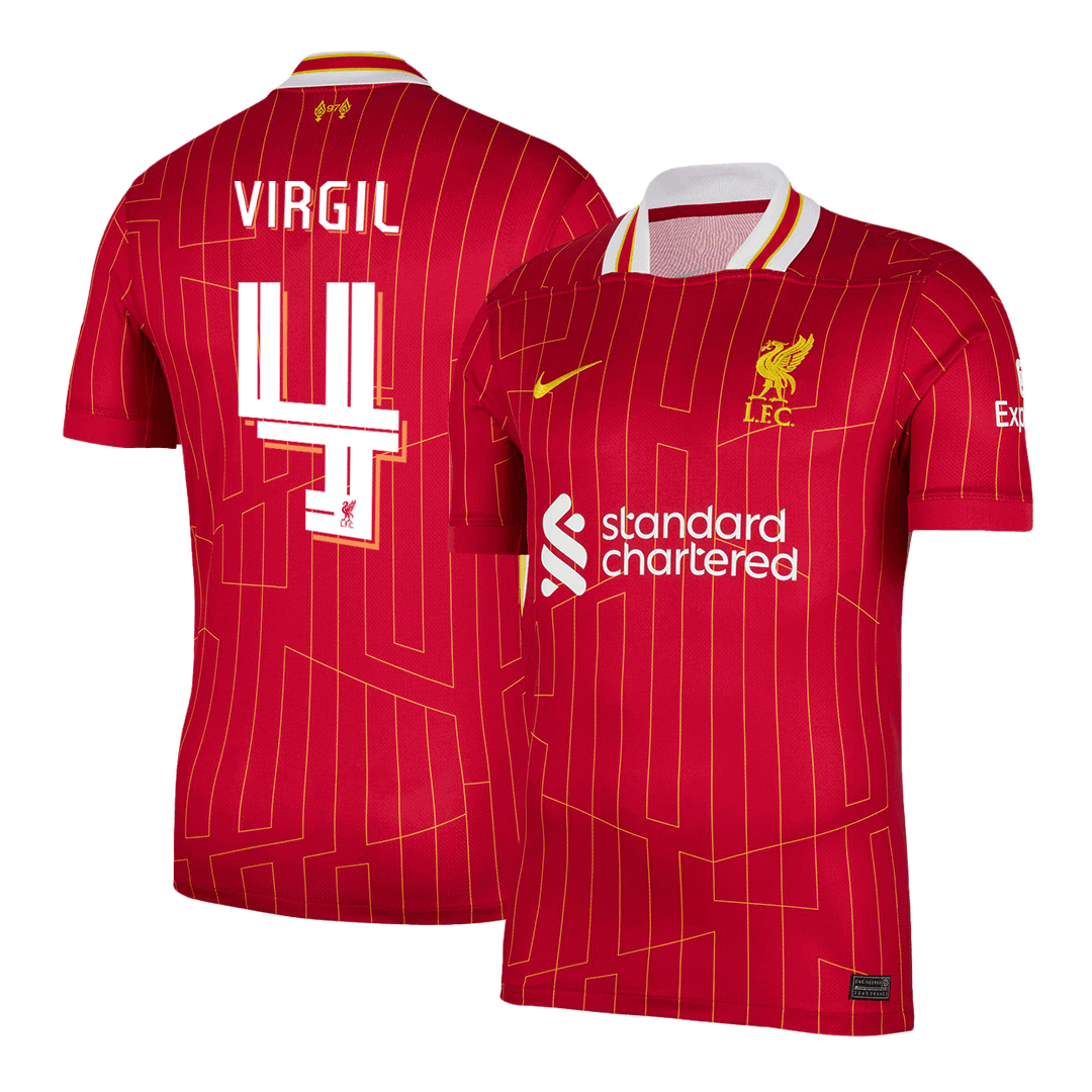 Liverpool VIRGIL #4 Home Soccer Jersey - UCL Edition - gojersey