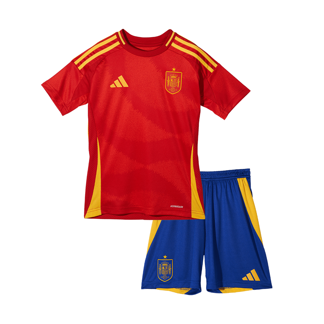 Spain Home Jersey Kit EURO Kids(Jersey+Shorts) - gojersey