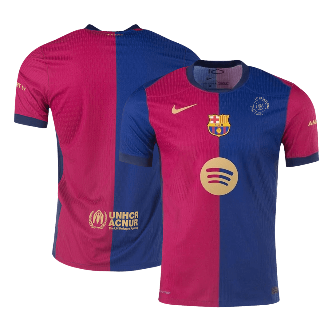 Barcelona Home Soccer Jersey Authentic - 125th Anniversary(Spotify Logo Without Text) - gojersey