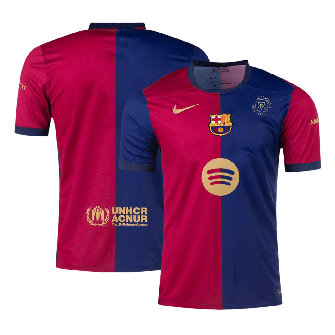 Barcelona Home Jersey - 125th Anniversary(Spotify Logo Without Text) - gojersey