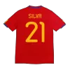 Spain SILVA #21 Home Soccer Jersey Retro 2010 - gojersey