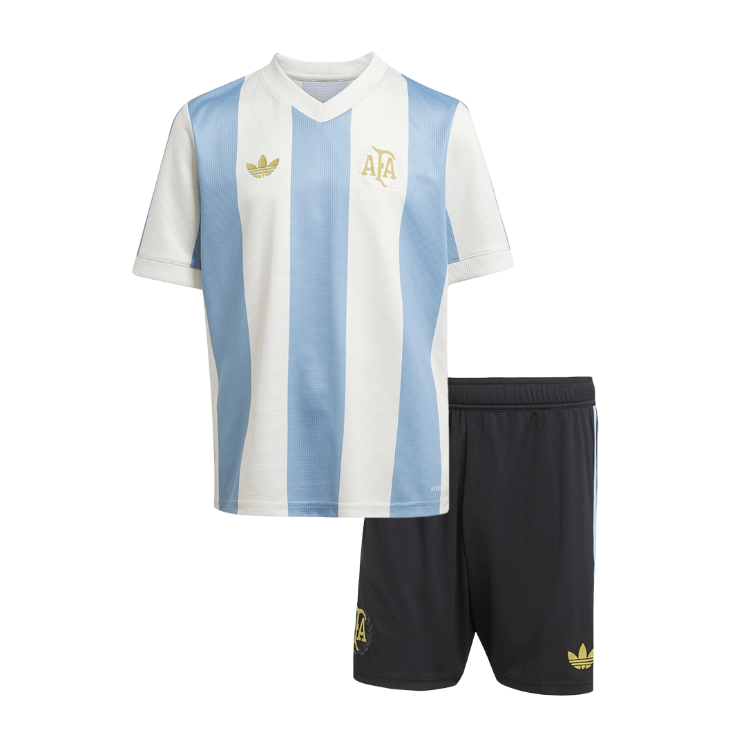 Argentina Soccer Jersey Kit Kids(Jersey+Shorts) - 50th Anniversary - gojersey