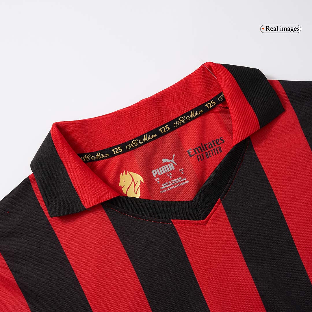 AC Milan Long Sleeve Soccer Jersey - 125th Anniversary - gojersey
