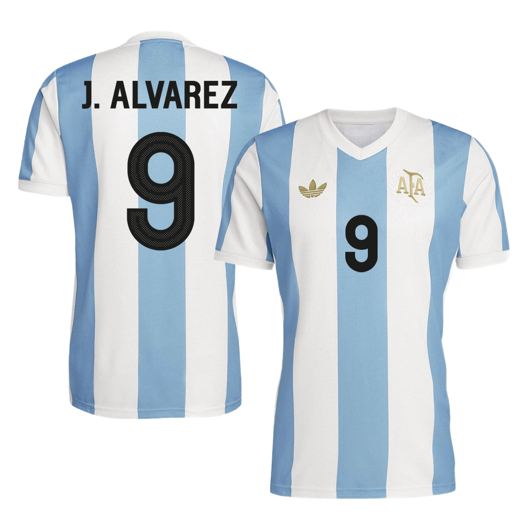 Argentina J.ALVAREZ #9 Soccer Jersey - 50th Anniversary - gojersey