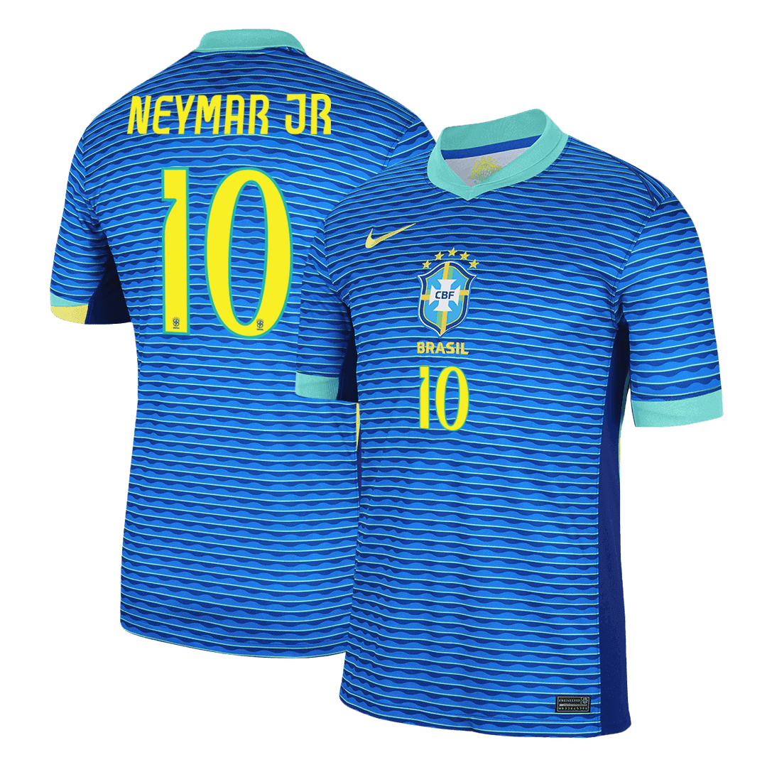 Brazil NEYMAR JR #10 Away Soccer Jersey - gojersey