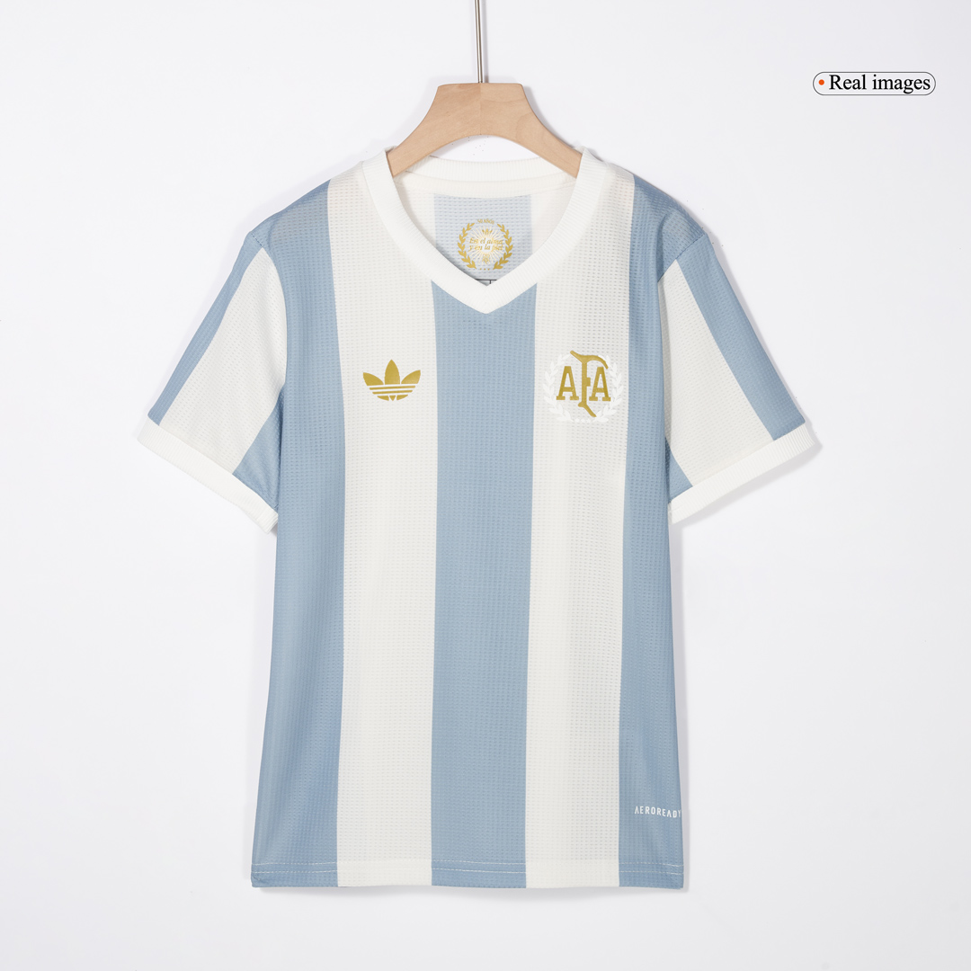 Argentina Soccer Jersey Kit Kids(Jersey+Shorts) - 50th Anniversary - gojersey