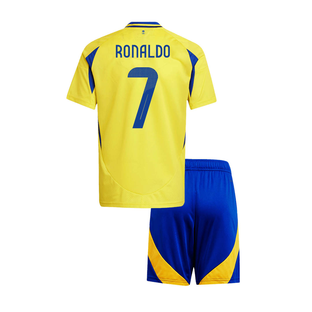 Al Nassr RONALDO #7 Home Soccer Jersey Kit Kids(Jersey+Shorts) - ACL - gojersey