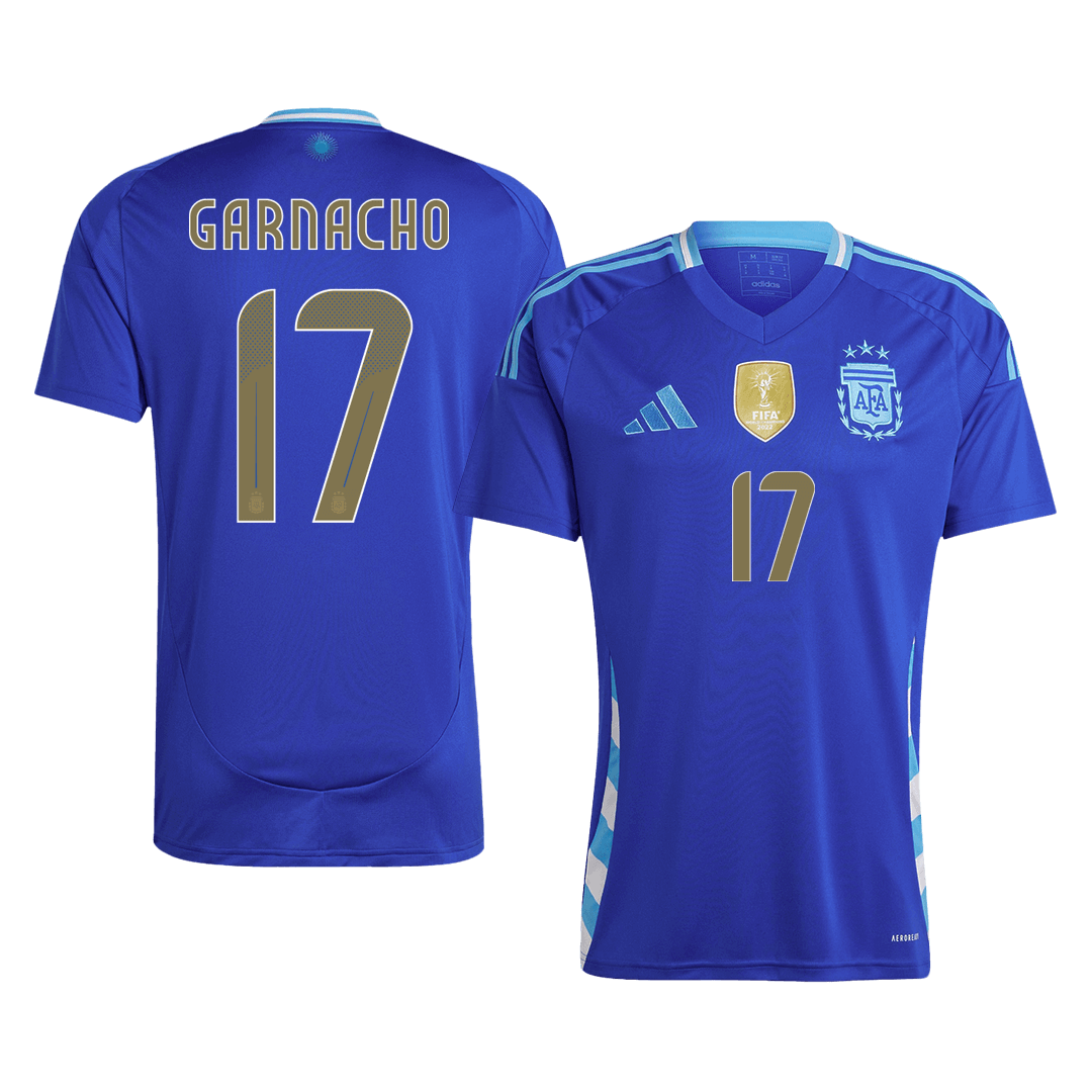 Argentina GARNACHO #17 Away Soccer Jersey - gojersey