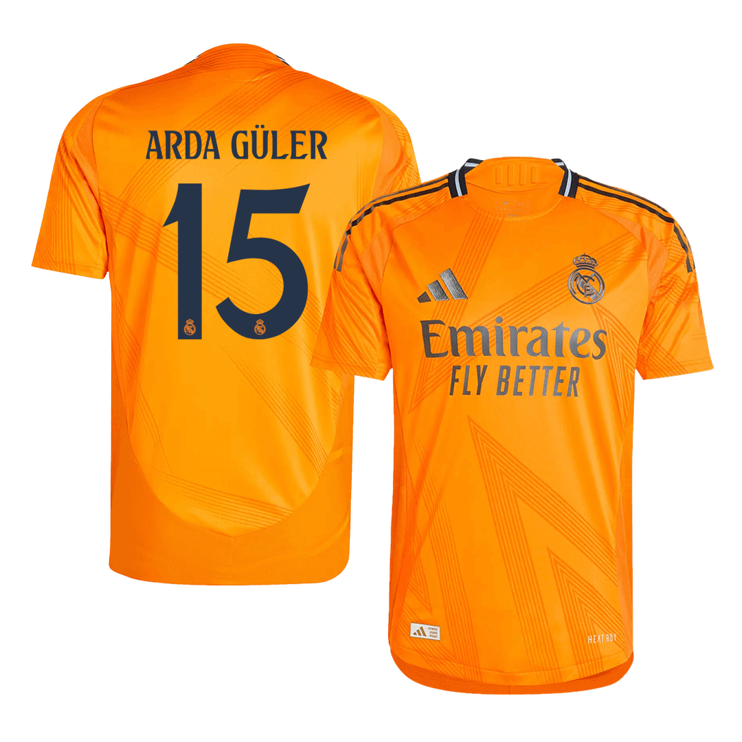 Real Madrid ARDA GÜLER #15 Away Soccer Jersey Authentic - gojersey