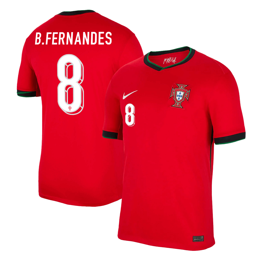 Portugal B.FERNANDES #8 Home Jersey EURO - gojersey