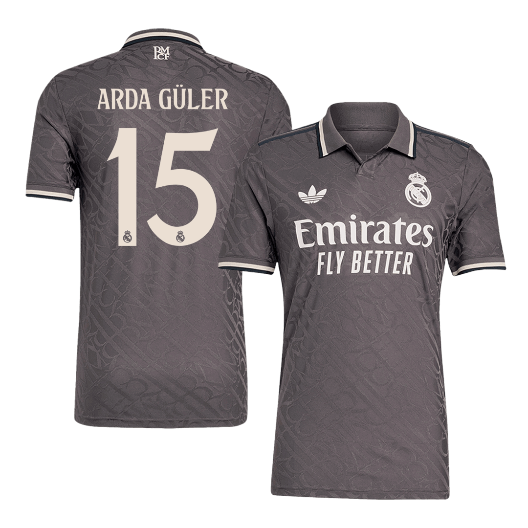 Real Madrid ARDA GÜLER #15 Third Away Soccer Jersey Authentic - gojersey
