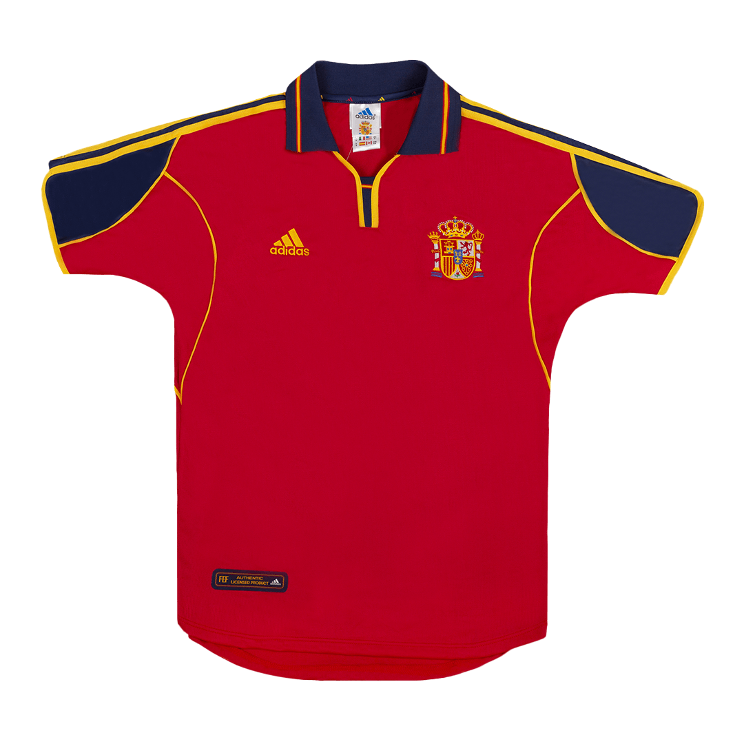 Spain Home Soccer Jersey Retro 2000 - gojersey