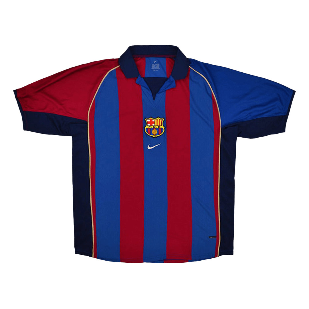 Barcelona Home Soccer Jersey Retro 2001/02 - gojersey