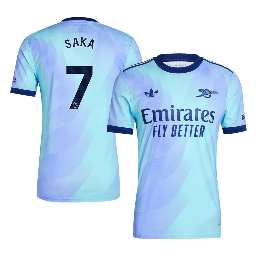 Arsenal SAKA #7 Third Away Soccer Jersey Authentic - gojersey