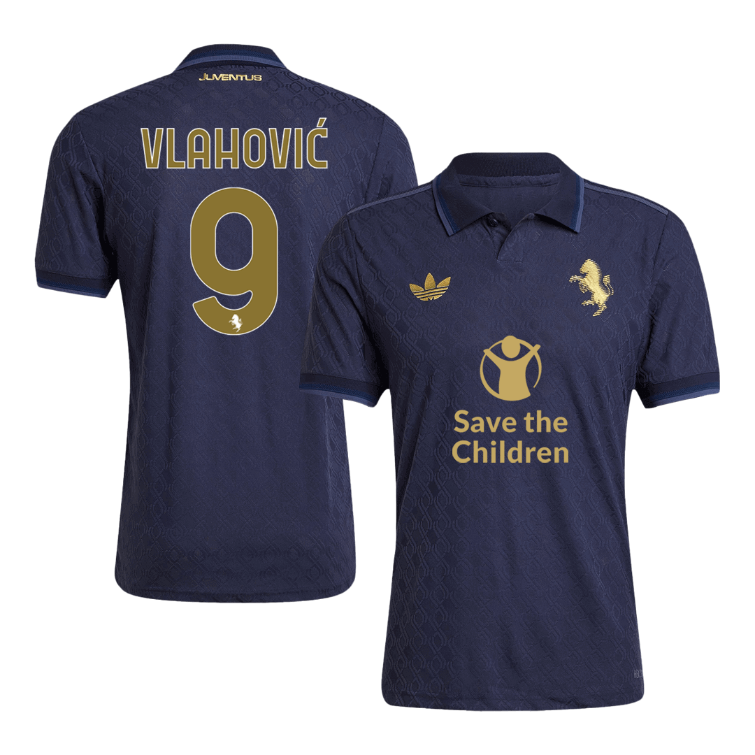 Juventus VLAHOVIĆ #9 Third Away Soccer Jersey Authentic- Save The Children Sponsor - gojersey