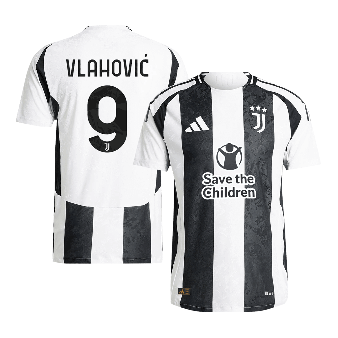 Juventus VLAHOVIĆ #9 Home Soccer Jersey Authentic- Save The Children Sponsor - gojersey