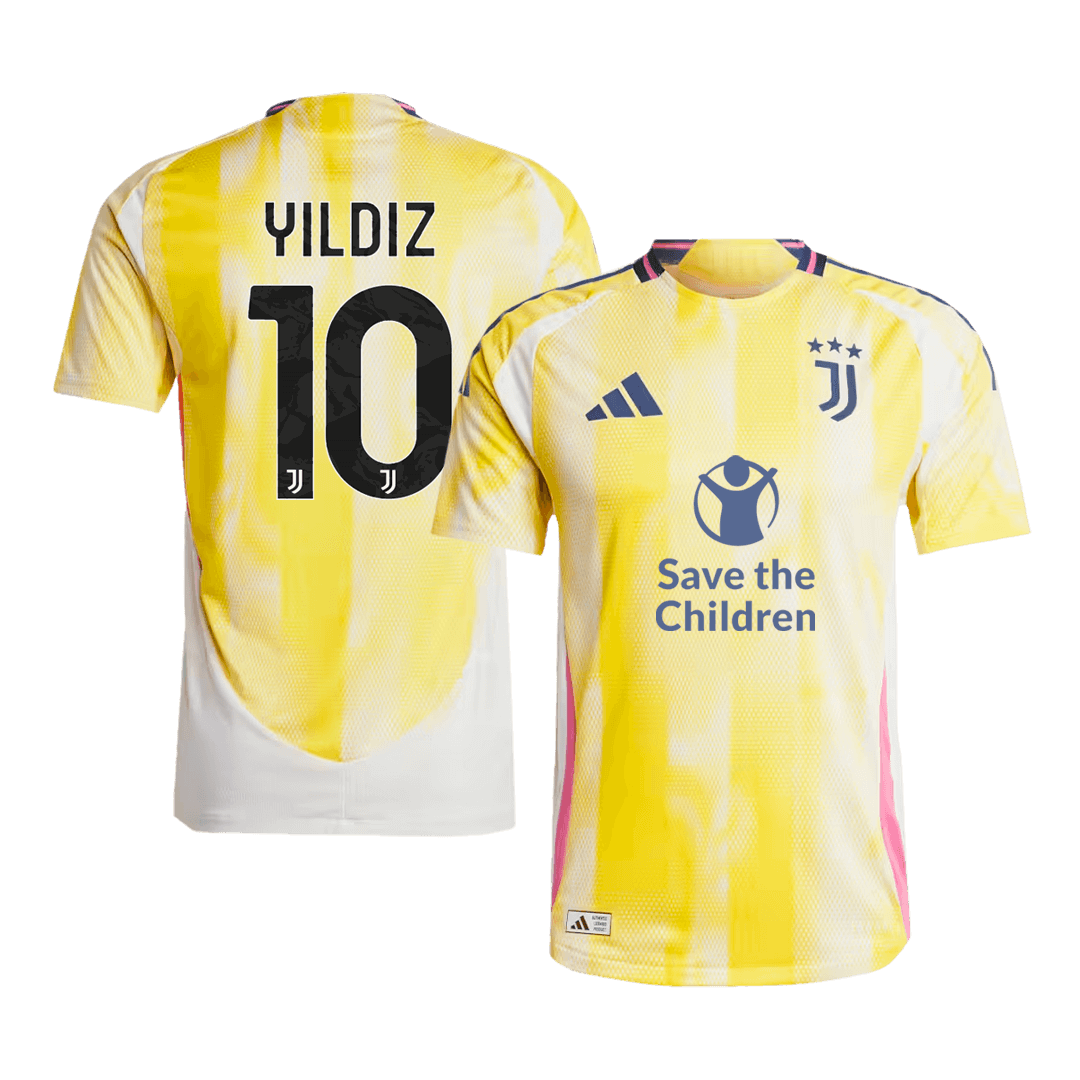 Juventus YILDIZ #10 Away Soccer Jersey Authentic- Save The Children Sponsor - gojersey
