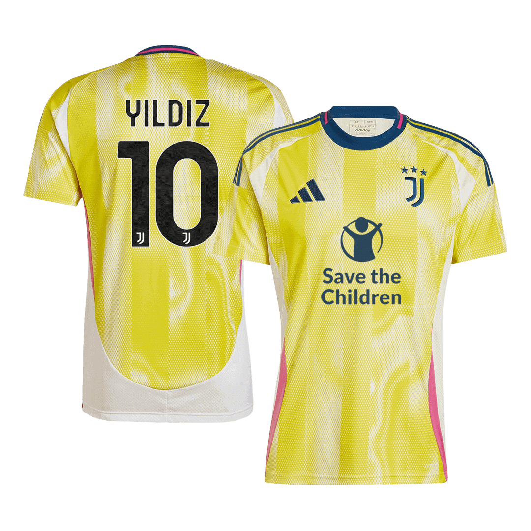 Juventus YILDIZ #10 Away Soccer Jersey - Save The Children Sponsor  - gojersey