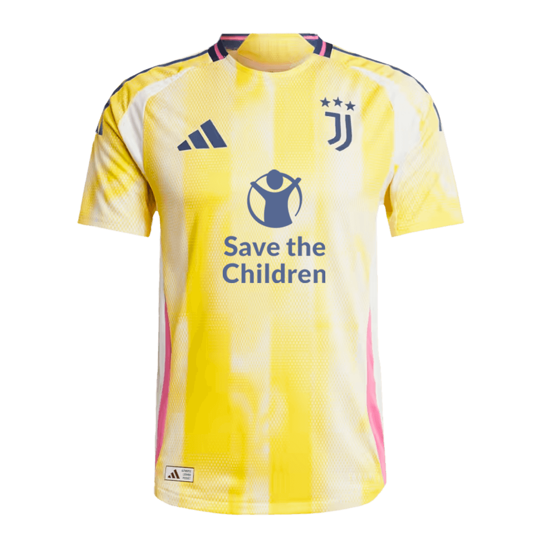 Juventus Away Soccer Jersey Authentic- Save The Children Sponsor - gojersey