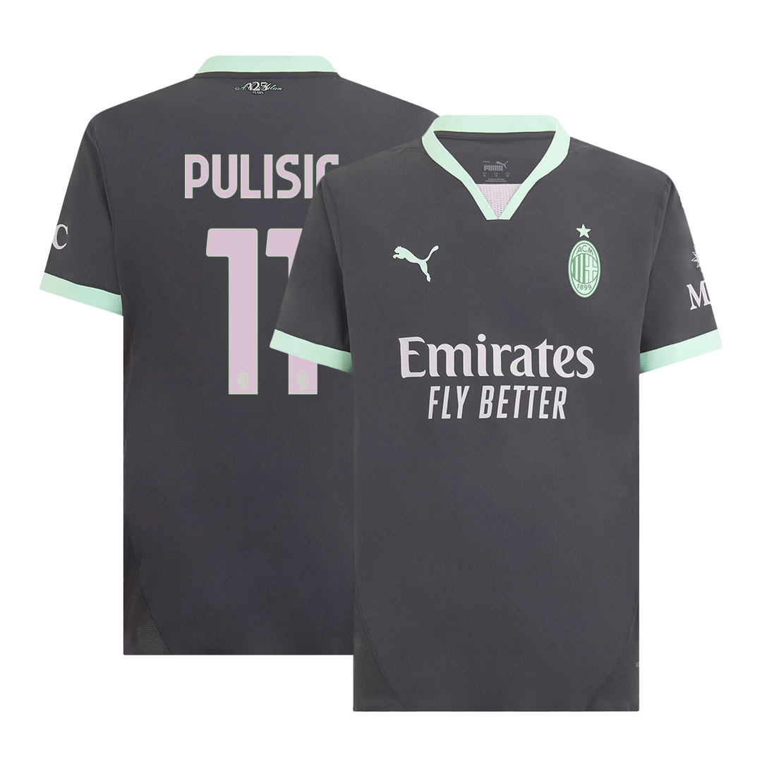 AC Milan PULISIC #11 Third Away Soccer Jersey Authentic - gojersey