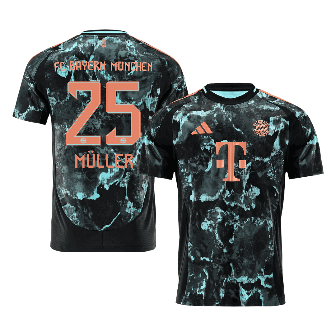 Bayern Munich MÜLLER #25 Away Soccer Jersey - gojersey