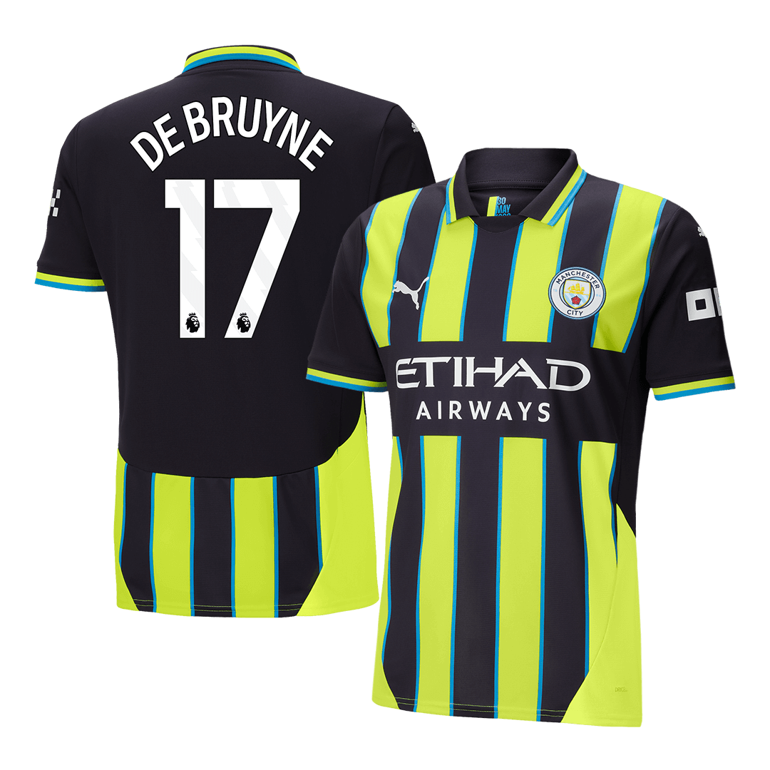 Manchester City DE BRUYNE #17 Away Soccer Jersey - gojersey