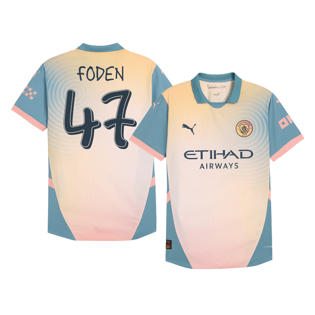 Manchester City FODEN #47 Fourth Away Soccer Jersey Authentic - Definitely City - gojersey