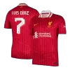 Liverpool LUIS DÍAZ #7 Home Soccer Jersey 2024/25 - UCL Edition - gojersey