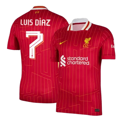 Liverpool LUIS DÍAZ #7 Home Soccer Jersey 2024/25 - UCL Edition - gojersey