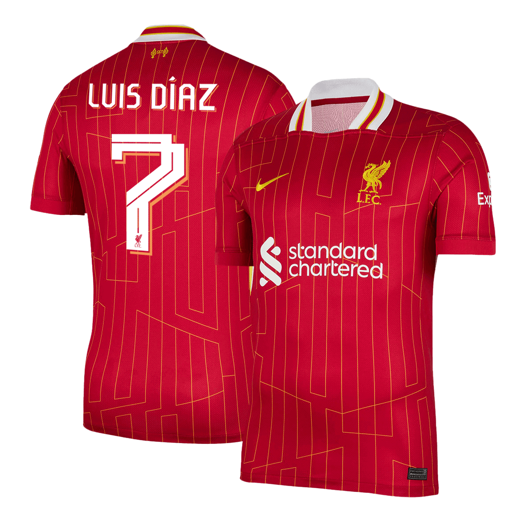 Liverpool LUIS DÍAZ #7 Home Soccer Jersey - UCL Edition - gojersey