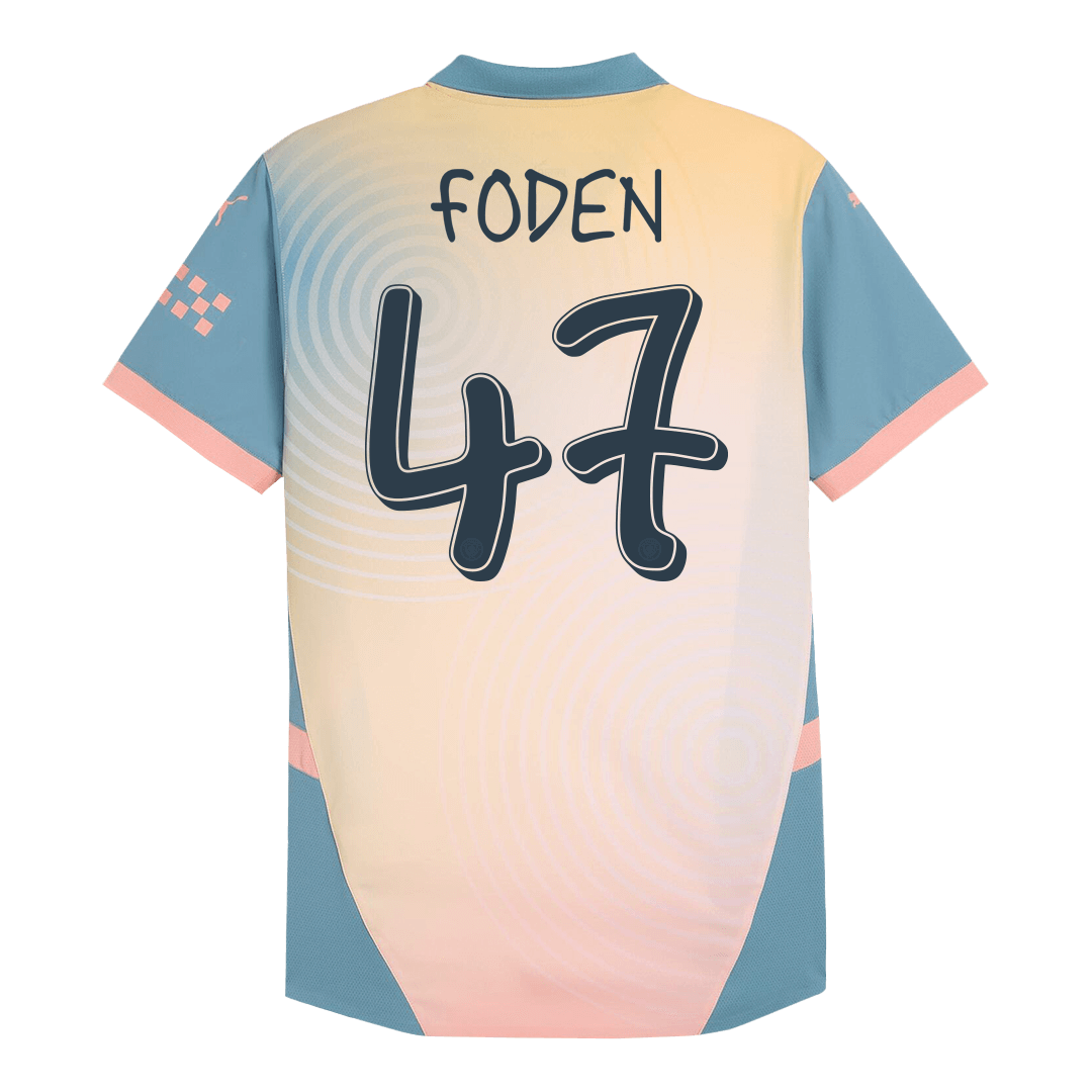 Manchester City FODEN #47 Fourth Away Soccer Jersey Authentic - Definitely City - gojersey