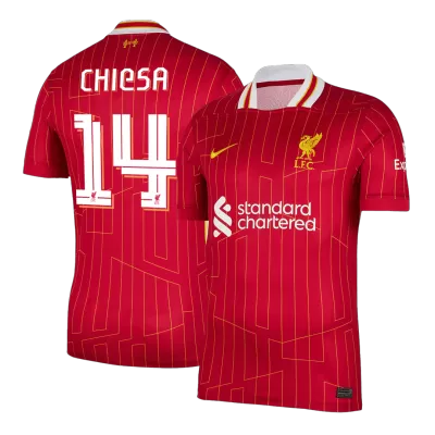Liverpool CHIESA #14 Home Soccer Jersey 2024/25 - UCL Edition - gojersey