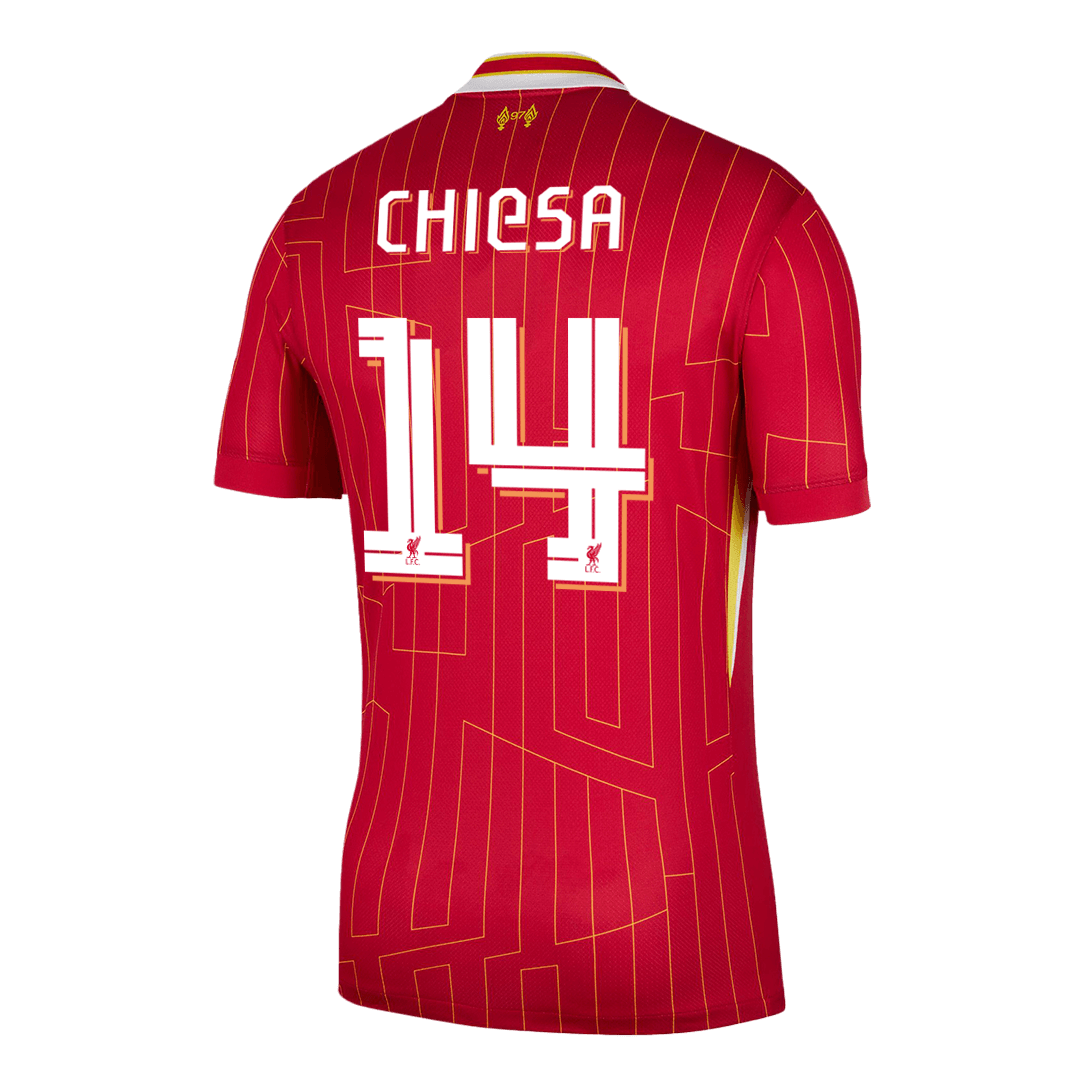 Liverpool CHIESA #14 Home Soccer Jersey - UCL Edition - gojersey