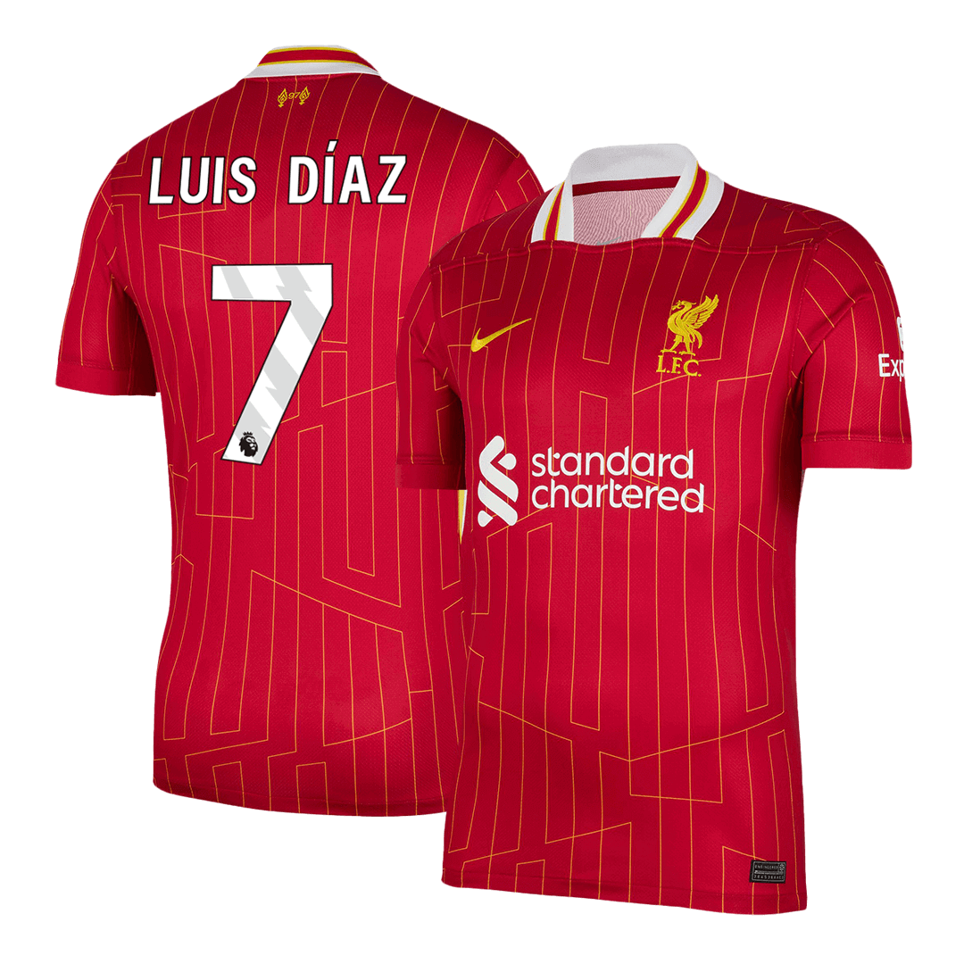 Liverpool LUIS DÍAZ #7 Home Soccer Jersey - gojersey