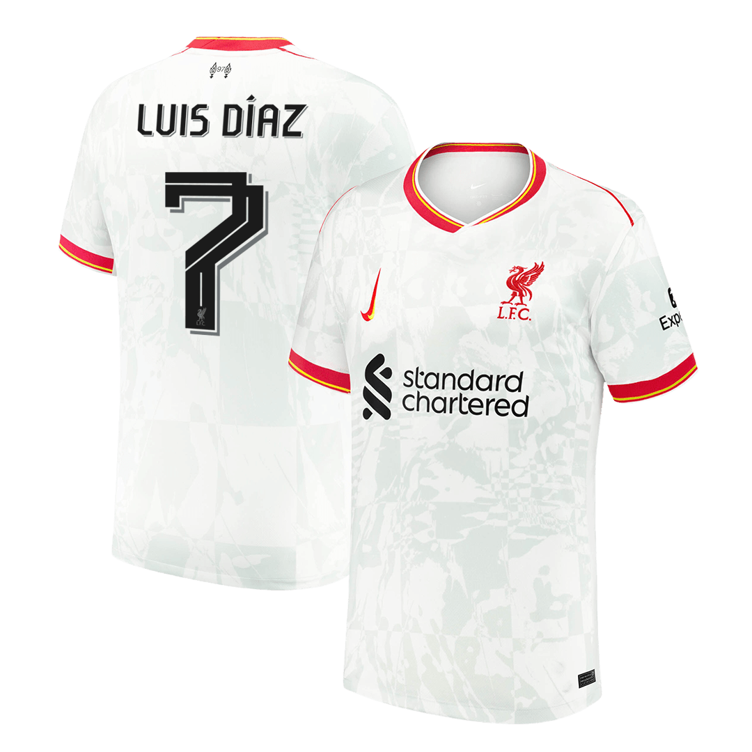 Liverpool LUIS DÍAZ #7 Third Away Soccer Jersey - UCL Edition - gojersey