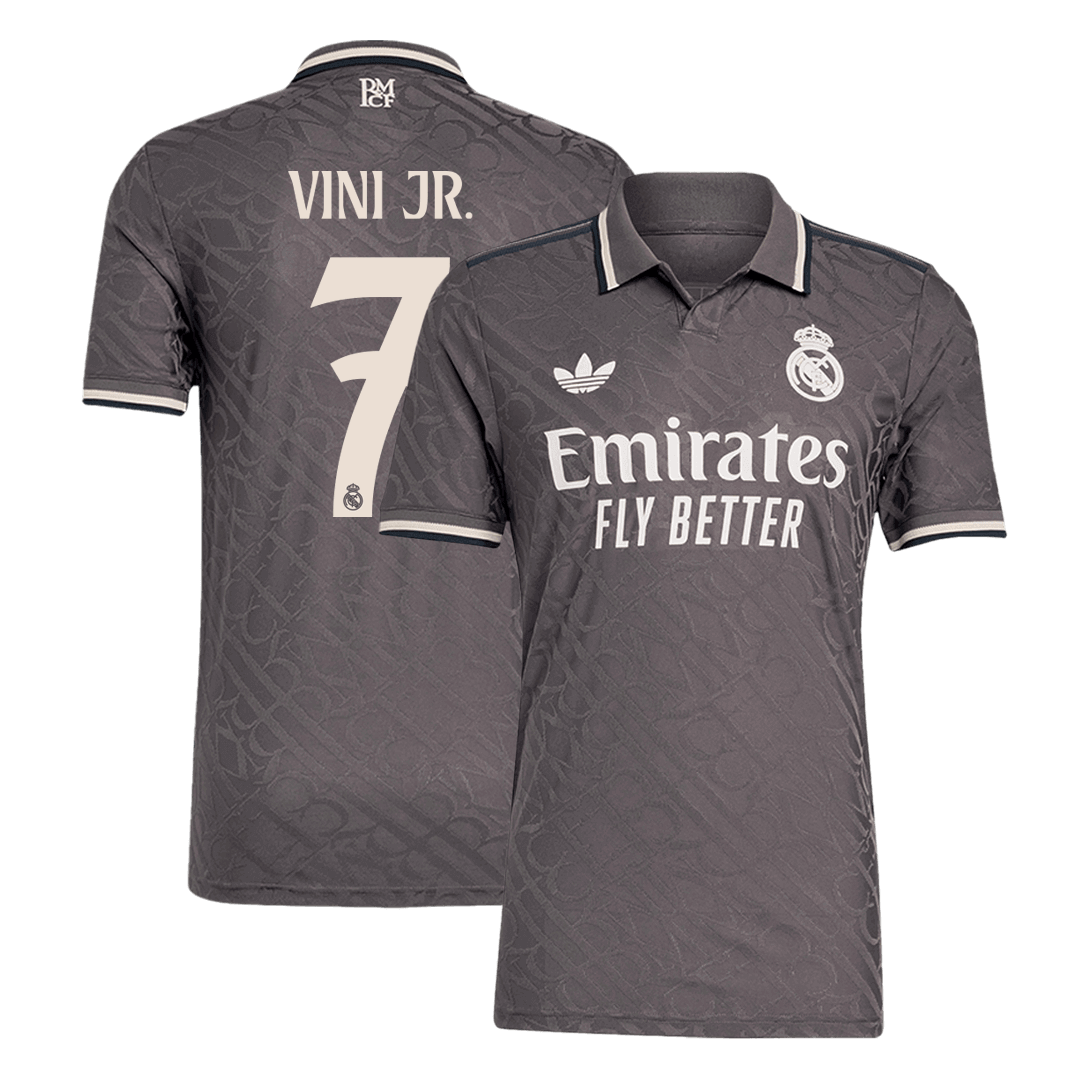 Real Madrid VINI JR. #7 Third Away Soccer Jersey Authentic - gojersey