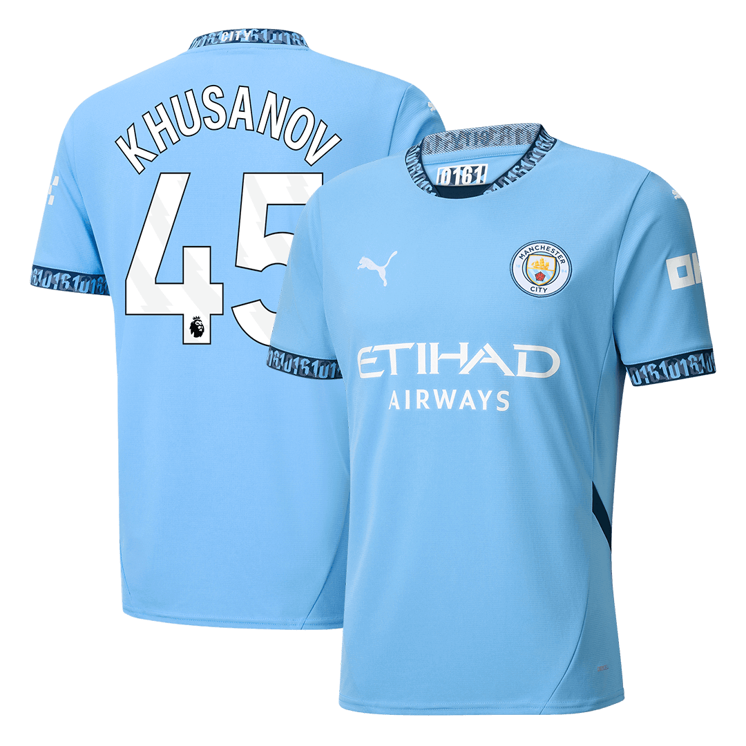 Manchester City KHUSANOV #45 Home Jersey - gojersey