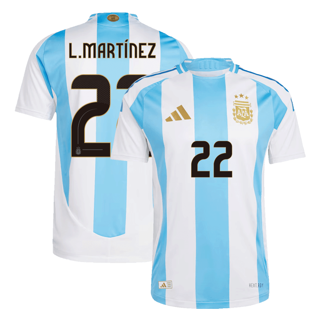 Argentina L.MARTÍNEZ #22 Home Jersey Authentic Copa America - gojersey