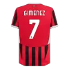 AC Milan GIMENEZ #7 Home Soccer Jersey Authentic 2024/25 - gojersey