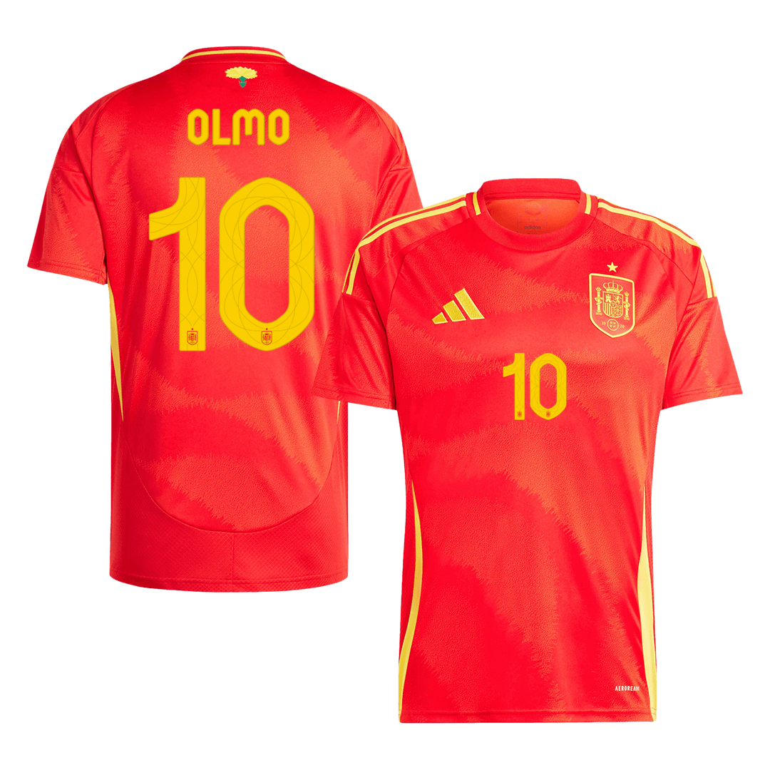 Spain OLMO #10 Home Jersey EURO - gojersey